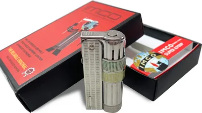 Produktbild von IMCO Feuerzeug Super-Triplex Oil Chrome Yellow green