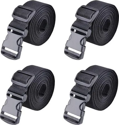 Immagine prodotto di Cinghie in nylon, regolabili, 4 pezzi, 25 mm, 38 mm, nero