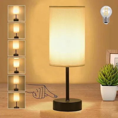 Productafbeelding van Draadloze oplaadbare dimbare tafellamp - 5000mAh batterij, LED lamp - Modern ontwerp voor woonkamer en slaapkamer