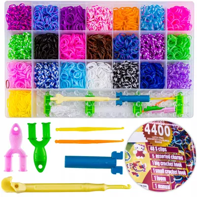 Produktbild von DK Gummibänder-Set für Kinder-Armbänder mit Loom, 4400 Teile