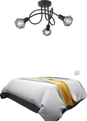 Obrázek produktu pro Stropní svítidlo, klecový design, interiérové osvětlení, nastavitelné, černé