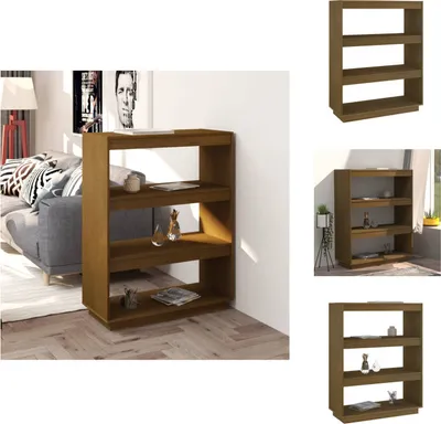 Produktbild von vidaXL Bücherregal/Raumteiler Honigbraun 80x35x103 Massivholz Kiefer -  Bücherregale & Bücherschränke
