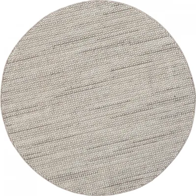 Produktbild von 120x120 (Durchmesser) Kreis Teppich Ava CA20006 hellgrau rund