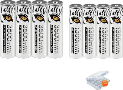 Obrázok produktu pre Nabíjateľná lítium-iónová batéria, dlhotrvajúci výkon, univerzálna kompatibilita, 4AA 4AAA