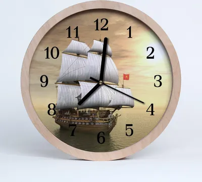 Produktbild von Holzuhr 30fi cm wanduhr - Sea Schiff