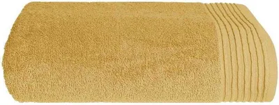 Image de Serviette de bain en coton, style minimaliste Mallo, 70 x 140 cm, jaune