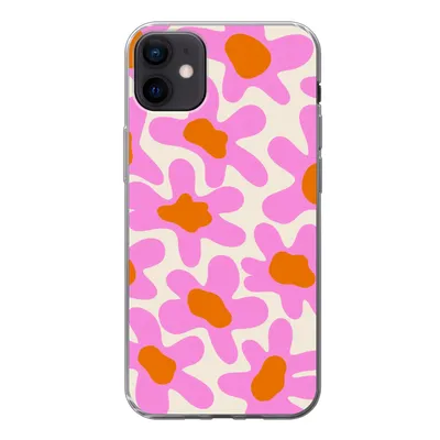 Produktbild von MuchoWow® Handyhülle Schutzhülle Hülle für iPhone 12 mini Blume - Rosa - Muster Silikon Softcase Handy Hülle - Bild - Geburtstag Teenager
