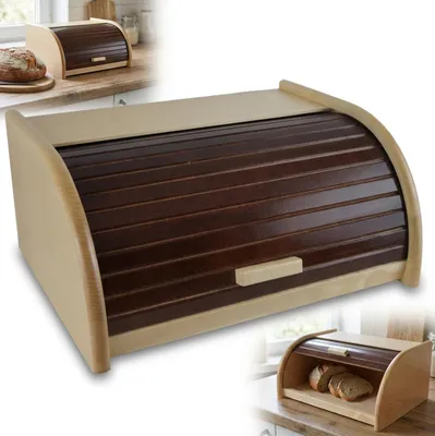 Immagine prodotto di Cassetta per il pane in legno bicolore CR 31x26x16cm - Polacco