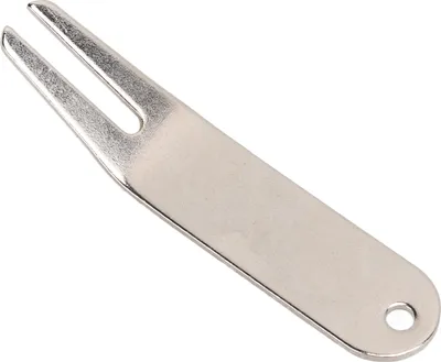 Produktbild von Golf-Repairgabel aus Metall – leicht, kompakt, vielseitig für Rasenreparatur, Schlagrillenreinigung & Ballmarkierung