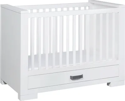 Produktbild von Kidsmill Brent Babybett mit Schublade Weiß 60 x 120 cm