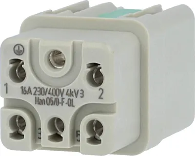 Zdjęcie produktu dla Han Q 5/0 Wtyk żeński szybkozłącza - Gniazdo dla złącza 5p 09 12 005 2733