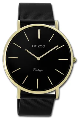 Produktbild von Oozoo Vintage Series Damenuhr Quarzuhr Analog mit Metallarmband schwarz D3UOC9893A