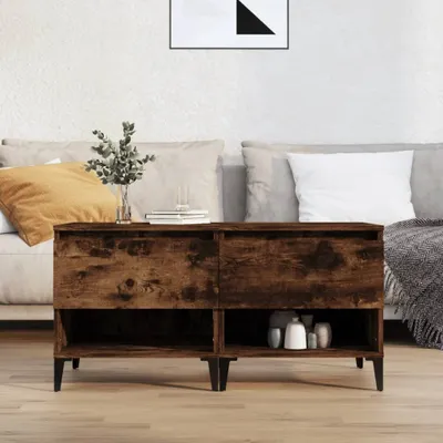 Image de The Living Store Tables d'appoint 2 pcs. Chêne fumé 50x46x50 cm Bois composite