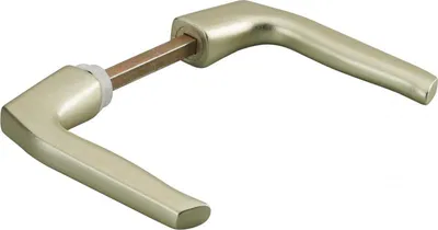 Image de Paire de béquilles Targa pour porte, carré 7mm, 1 portée, or - THIRARD
