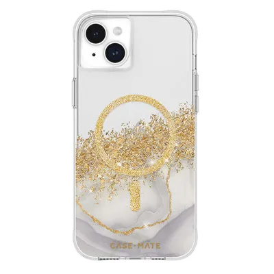 Image de Case-Mate Housse de protection Housse MagSafe pour Apple iPhone 15 Plus Transparent et or