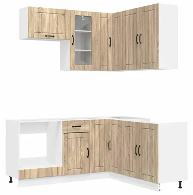 Produktbild von vidaXL Kücheneinheit LUCCA 8 pcs Sonoma-Eiche Holzwerkstoff