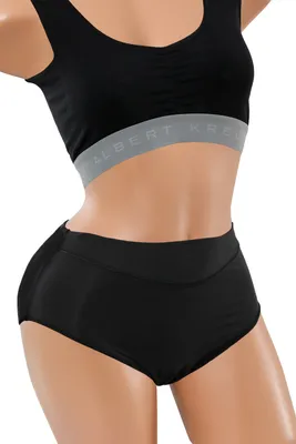 Produktbild von ALBERT KREUZ 3er-Pack Damen Taillenslip Baumwolle Elasthan schwarz, 38-40 / M
