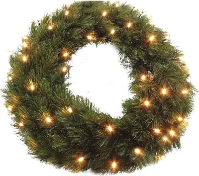 Produktbild von Edelman Triumph Tree LED Weihnachtskranz Forest Frosted 72 LED warmweiß außen 60 cm grün