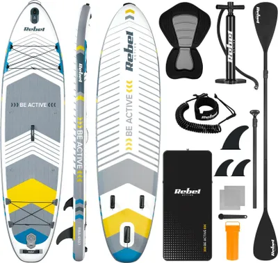 Image de Rebel RBA-4507 Paddleboard SUP avec accessoires 335 cm, 140 kg, blanc