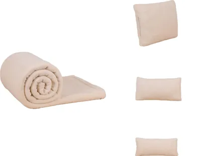 Produktbild von Betz ROMANIA 1 Stück Kuscheldecke oder Kuschelkissen mit Füllung in verschiedenen Größen Farbe beige Größe - 140x190 cm