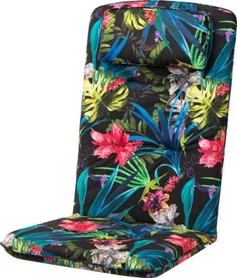 Image de Coussin de chaise haute "Benita" (50×48×73 cm) - 6 cm d'épaisseur | Coussin de siège, siège piqué, coussin de meubles de jardin, pour chaises ou chaise longue | HobbyGarden