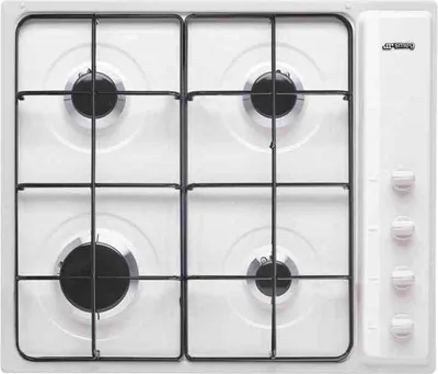 Immagine prodotto di Piano Cottura Smeg S64SB da Incasso 60 cm Gas 4 Fornelli Bianco