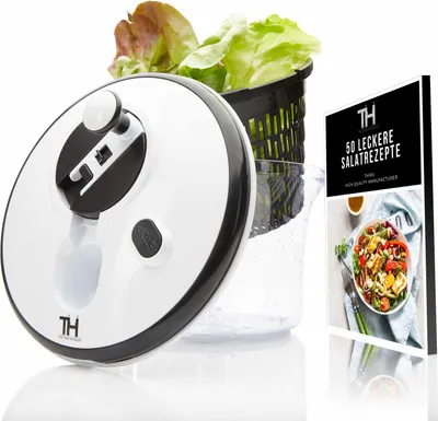 Produktbild von Thiru Salatschleuder - BPA FREI - 2in1 Schleuder & Salatschüssel - Ausgezeichnet mit Note – 5L