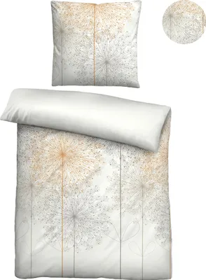 Produktbild von Biberna Bettwäsche aprikot 1x 135x200 cm + 1x 80x80 cm