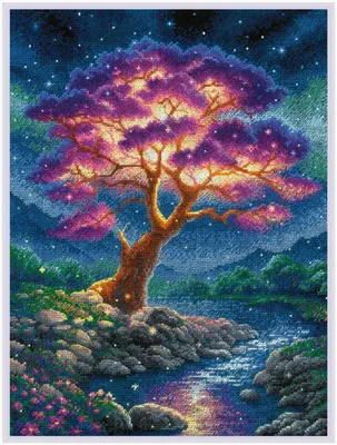 Produktbild von Riolis gezähltes Kreuzstich-Set "Mysteriöses Universum", 30x40cm, zum Selbermachen