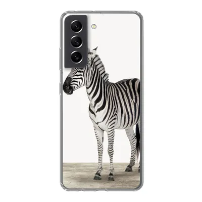 Produktbild von MuchoWow® Handyhülle Schutzhülle Hülle für Samsung Galaxy S21 FE Zebra - Mädchen - Tiere - Kinder - Jungen Silikon Softcase Handy Hülle - Mobiltelefonhülle