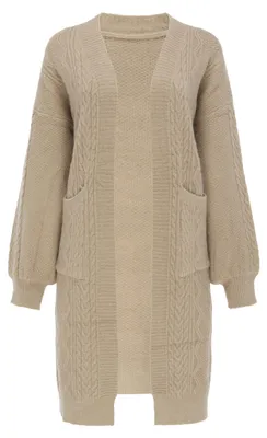 Image de Gilet en tricot pour femme SIDONA - beige, taille S
