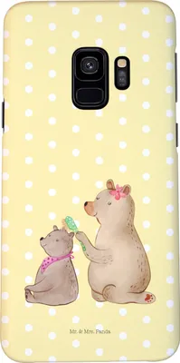 Produktbild von Mr. & Mrs. Panda Samsung Galaxy S9 Handyhülle Bär Kind - Gelb Pastell - Geschenk, Handy Schutzhülle, Mama, Muttertag, Cover, Bären, Handycover, Case