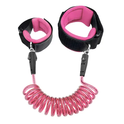 Produktbild von Anti-Verloren Handgelenk Gürtel Kinder Sicherheit Handschlaufe 360° Drehung Elastisches Drahtseil Atmungsaktiv Armgelenk Band für Reise Outdoor Spazieren,rosa2,5Meter