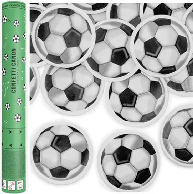 Produktbild von Konfetti-Röhre mit Bällen FUSSBALL 40cm