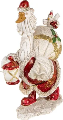Produktbild von Clayre & Eef Figur Ente 11x7x17 cm Weiß Rot Kunststoff