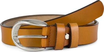 Produktbild von styleBREAKER Uni Echtleder Gürtel 2,8 cm | Glattes Rindsleder Einfarbig | Edle geprägte Schnalle | Eleganter Look für Anzug & Jeans | Kürzbar