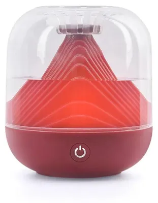 Obrázek produktu pro Ultrazvukový zvlhčovač vzduchu – difuzér vůní – nádržka 700 ml – dobíjecí přes USB 5 V – tichý a přenosný – noční světlo – červený