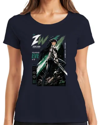 Produktbild von EVE Stellar Blade Extinction Protocol Gaming Japan Y2K Manga Mecha Damen T-Shirt, Navy, L