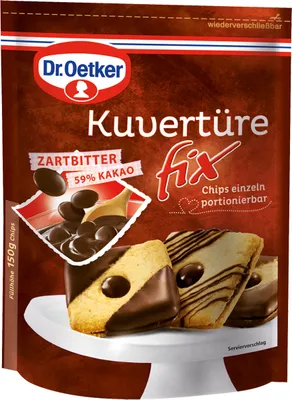 Produktbild von Oetker Kuvertüre Fix Zartbitter 0,15 Kg