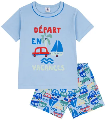 Immagine prodotto di Pigiama per bambino Petit Bateau, modello A0fdd, colore blu/multicolore, taglia 5 anni