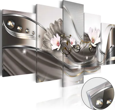 Produktbild von Neuheit! Modernes Acrylglasbild Wanbild b-A-0073-k-p (200x100) - 5 Teilig Bilder Foto Bild Dekoration Wand Bilder Kunstdruck BLUMEN