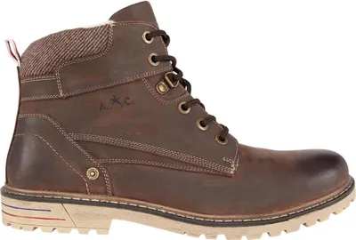 Zdjęcie produktu dla AC by Andy Hilfiger AC by Andy HILFIGER buty zimowe z wełny merynosów, ciepłe buty z wełny merynosów, buty skórzane, G31 - męskie, ciemny brąz, 45