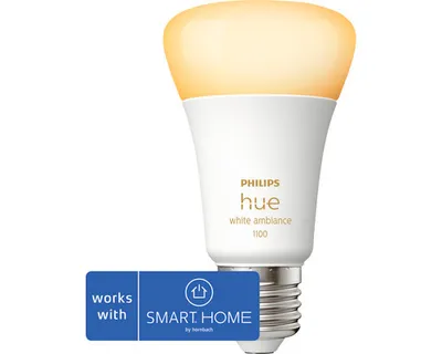 Obrázek produktu pro Philips Hue White ambiance A60 – chytrá žárovka s paticí E27 – 1100, Chytrá žárovka, Bluetooth/Zigbee, Bílá, LED, E27, A60