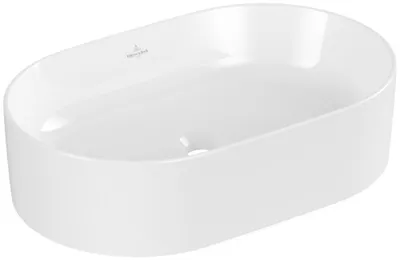 Produktbild von Villeroy & Boch Collaro Aufsatzwaschbecken, oval, ohne Hahnloch, ohne Überlauf, 560x360mm, 4A1956R1