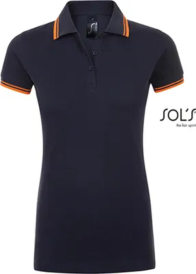 Immagine prodotto di SOLs 00578 | Polo da donna Pasadena - Colore: French Navy/Neon Orange - Taglia: L
