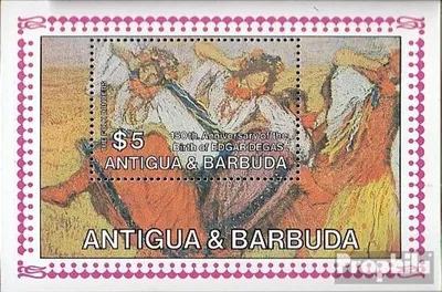 Produktbild von Briefmarken Antigua und Barbuda 1984 Mi Block84 (kompl.Ausg.) postfrisch Edgar Degas