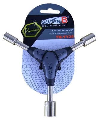 Produktbild von SuperB Y-Schlüssel TB-YY 25 Innensechskant & Außensechskant Edelstahl