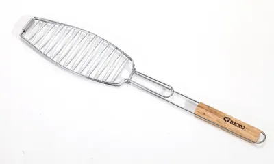 Immagine prodotto di Tepro arrosto per pesce / arrosto reversibile con manico in legno 65 cm