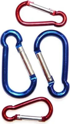 Produktbild von Schnapphaken Karabiner zweifarbig 4er-Set Aluminium Karabinerhaken