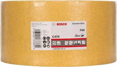 Obrázek produktu pro Brusný váleček na dřevo a lak – 115 mm, 50 m, zrnitost 40, C470 – zrnitost 60